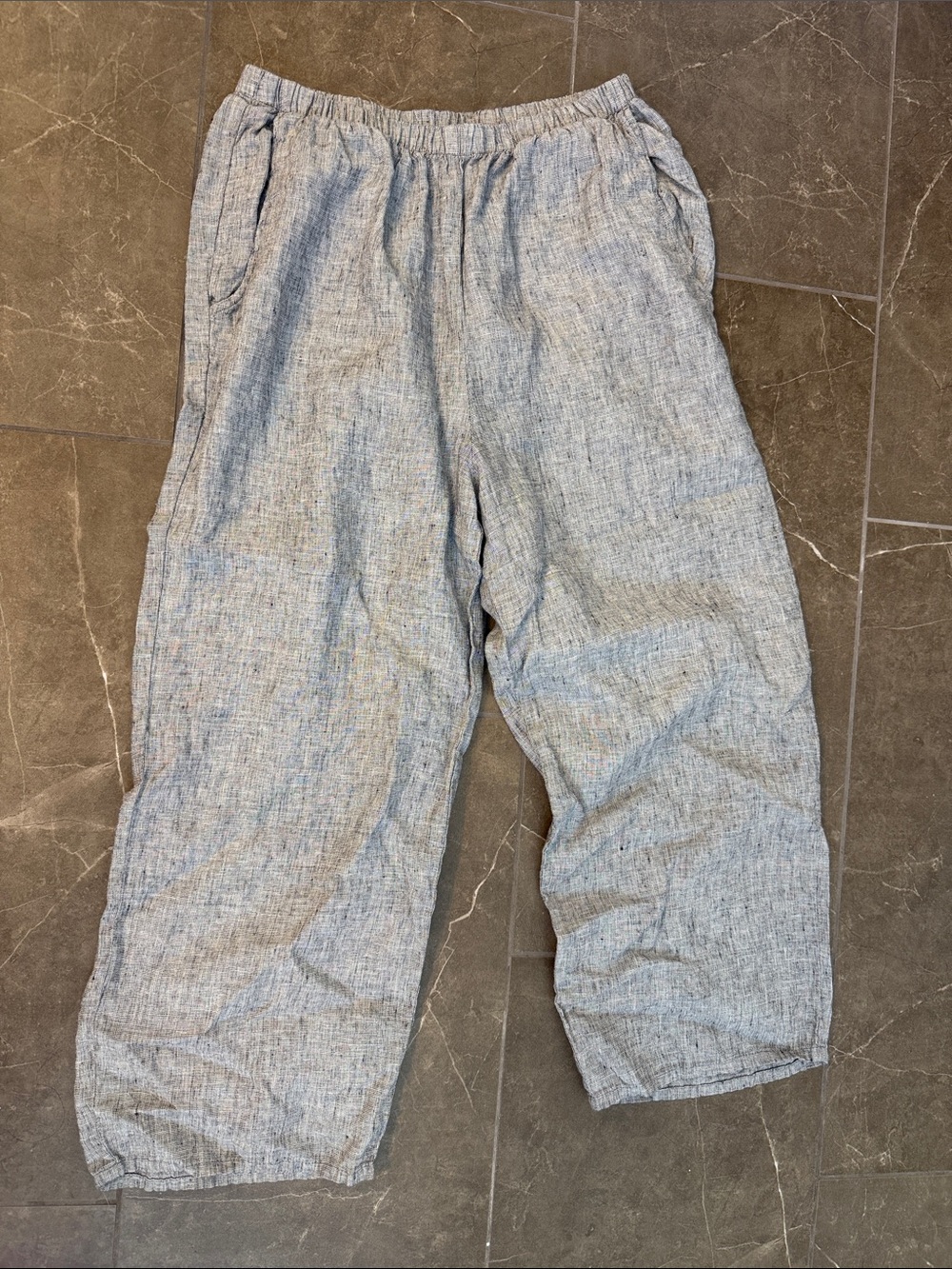 Flax woven blue linen set - Picture 6 of 11